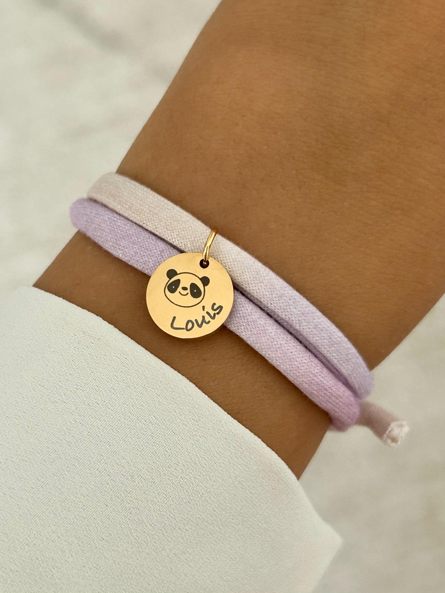 Bracelet personnalisé en cordon liberty, bracelet enfant prénom personnalisé, bracelet doudou, bracelet animal à graver, fête des mères