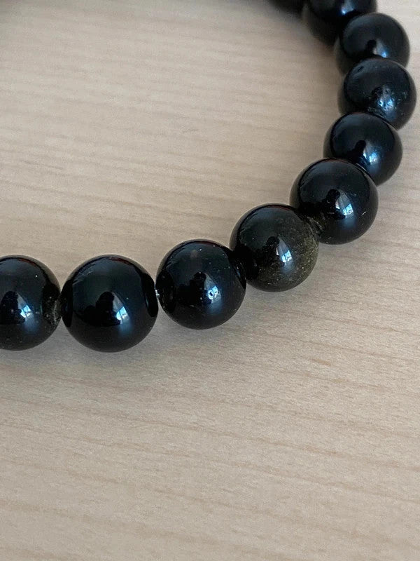 Bracelet en pierre naturelle, bracelet onyx noir, cadeau unisexe