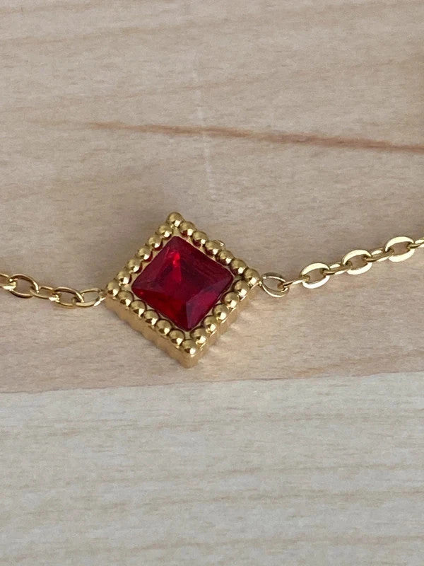 Bracelet femme en acier inoxydable avec pierres naturelles, chaîne dorée, cadeau pour elle