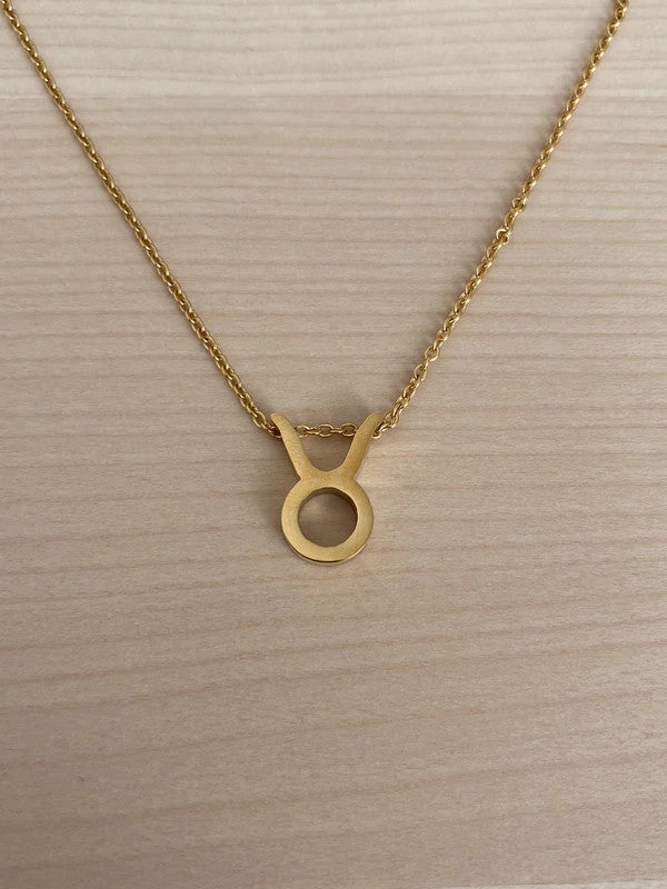 Collier pendentif zodiaque en acier inoxydable, collier chaîne dorée, signe taureau, idée cadeau