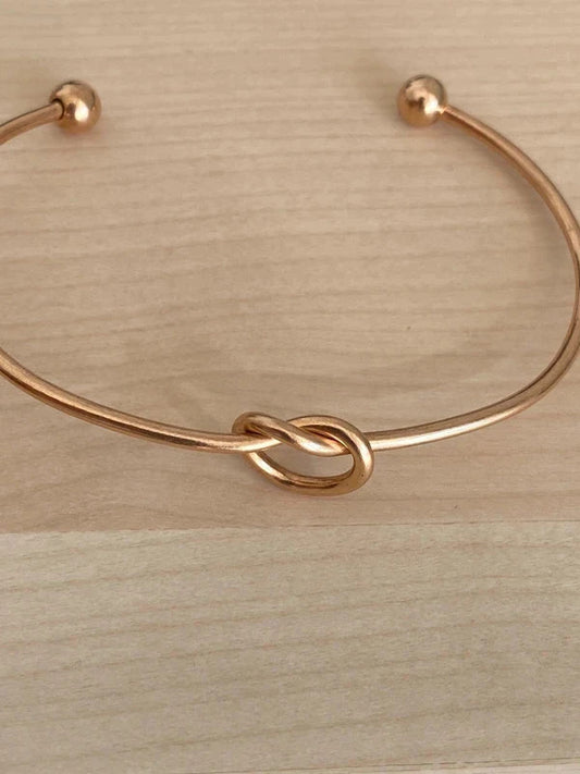 Bracelet jonc acier inoxydable, bijou or rosé, bracelet minimaliste, cadeau pour elle