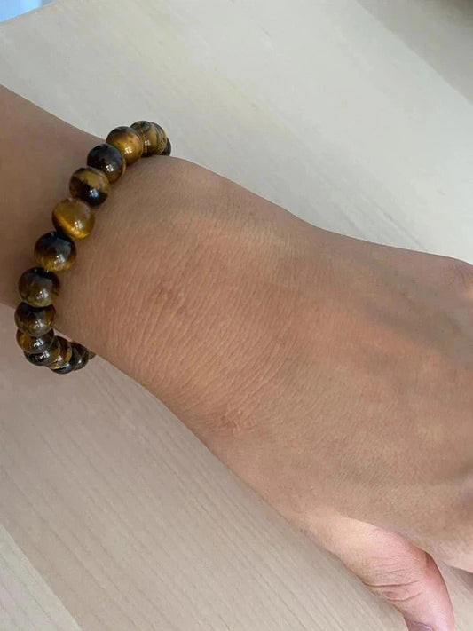 Bracelet pierre naturelle, bracelet œil tigre, bracelet semi-précieux, cadeau unisexe
