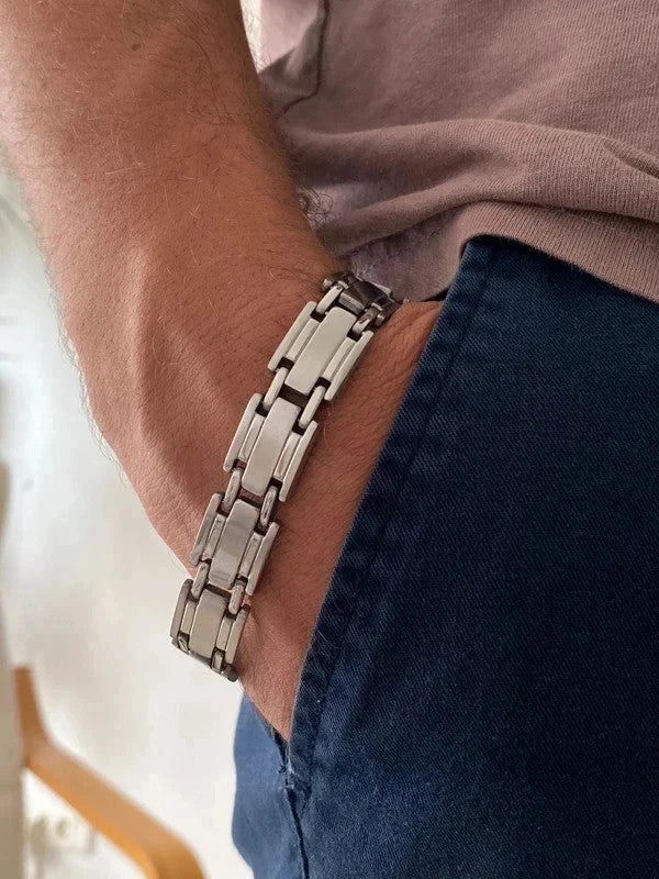 Bracelet de poignet en acier inoxydable de haute qualité, bracelet homme à maillons, cadeau pour lui