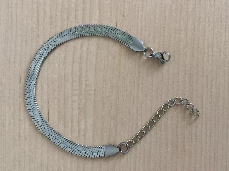 Bracelet en acier inoxydable, bracelet chaîne italienne, bijou homme, cadeau unisexe Very good