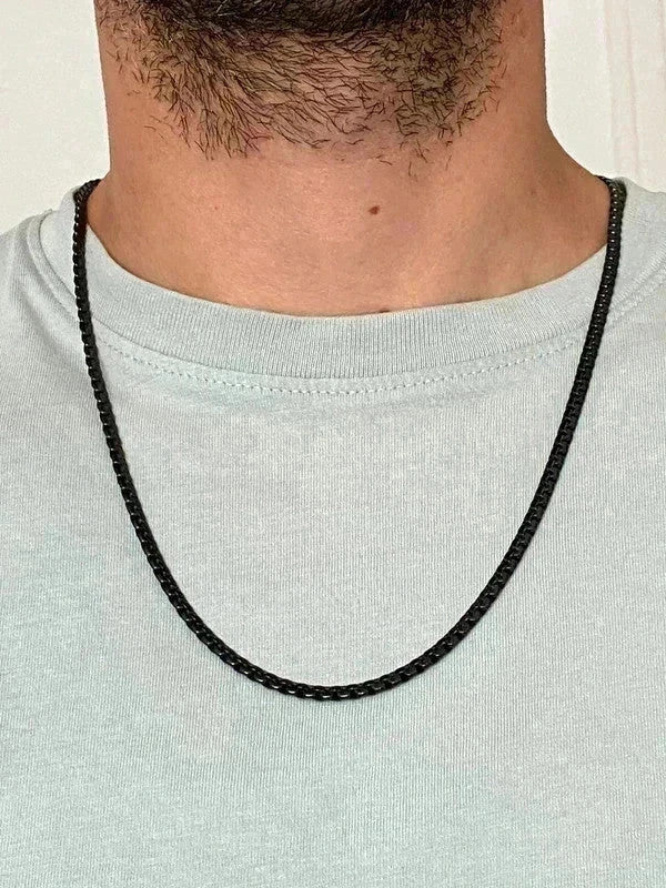 Collier homme en acier inoxydable, collier chaîne escalier, bijou homme, cadeau pour lui