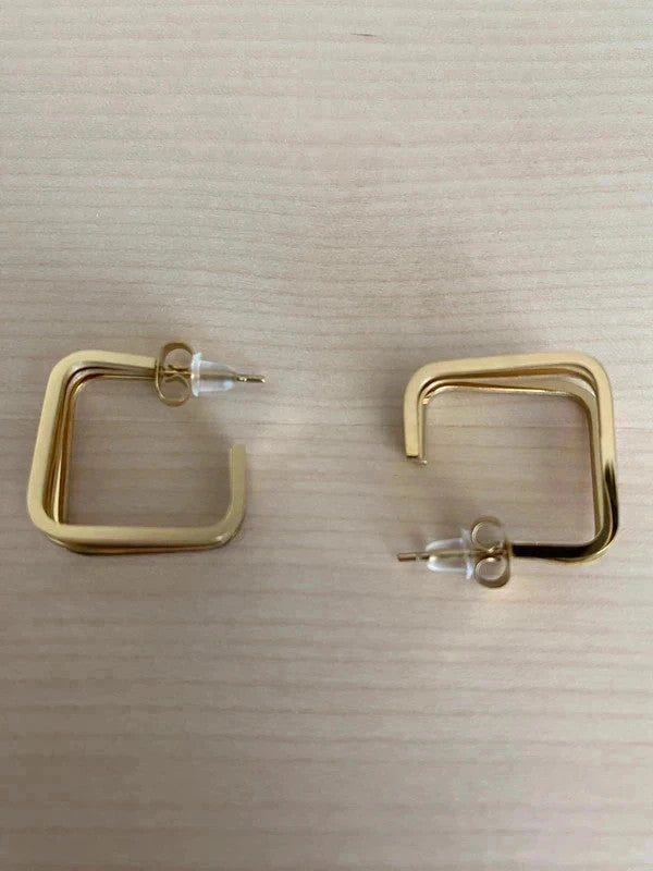 Boucles d’oreilles géométriques, boucle d'oreille moderne, bijou minimaliste, cadeau femme