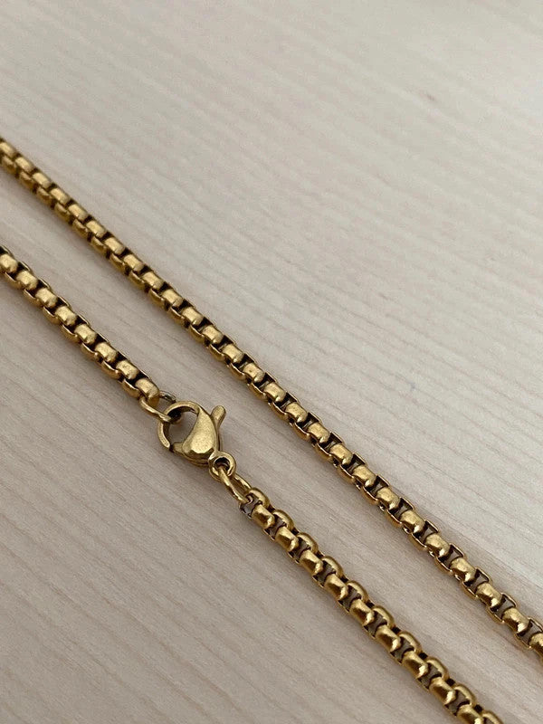 Collier pendante croix acier inoxydable doré, collier chaîne chrétienne, collier homme, religieux
