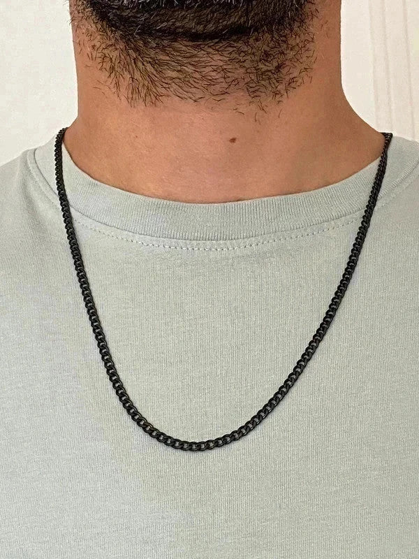 Collier homme en acier inoxydable, collier chaîne vigne, bijou homme, cadeau pour lui