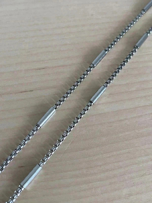 Collier homme en acier inoxydable, collier chaîne sétaire avec maillons, cadeau pour homme