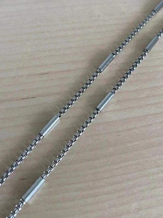 Collier homme en acier inoxydable, collier chaîne sétaire avec maillons, cadeau pour homme