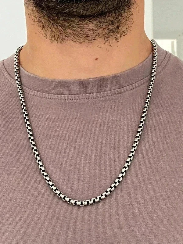 Collier homme en acier inoxydable, collier chaîne sétaire, bijou homme, cadeau pour lui