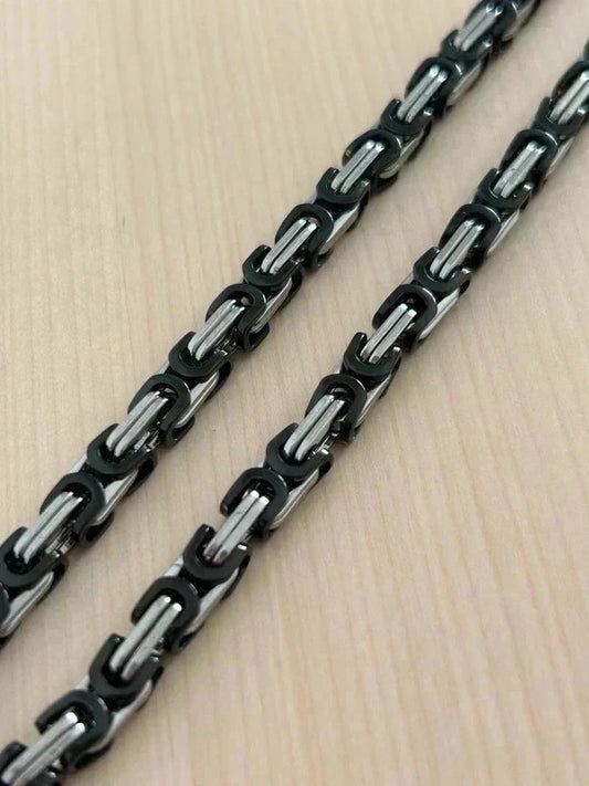 Collier en acier inoxydable, collier chaîne viking, bijou homme, cadeau pour lui