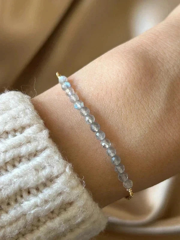 Bracelet en pierre naturelle, bracelet labradorite, cadeau pour elle