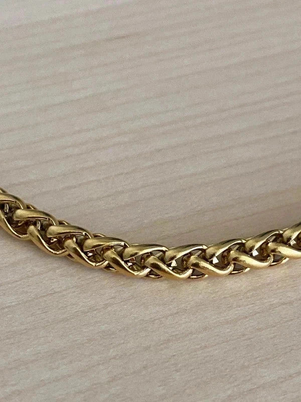 Bracelet en acier inoxydable doré, bracelet chaîne byzantine, bijou homme, cadeau pour lui
