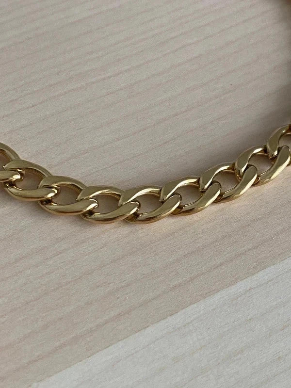 Bracelet homme acier inoxydable, bracelet chaîne doré, chaîne vigne, cadeau pour lui