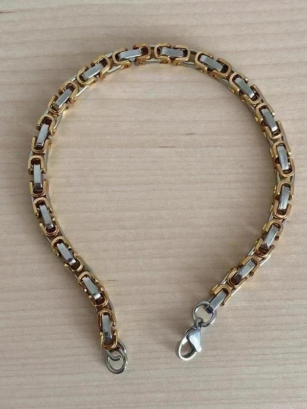 Bracelet en acier inoxydable, bracelet chaîne viking, bijou homme, cadeau pour lui