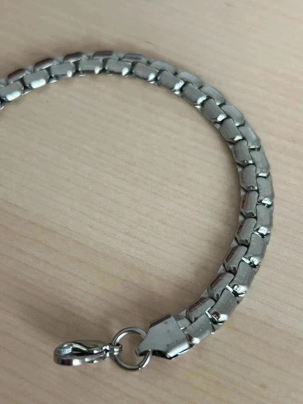 Bracelet homme en acier inoxydable, bracelet chaîne escalier, cadeau papa, cadeau pour lui