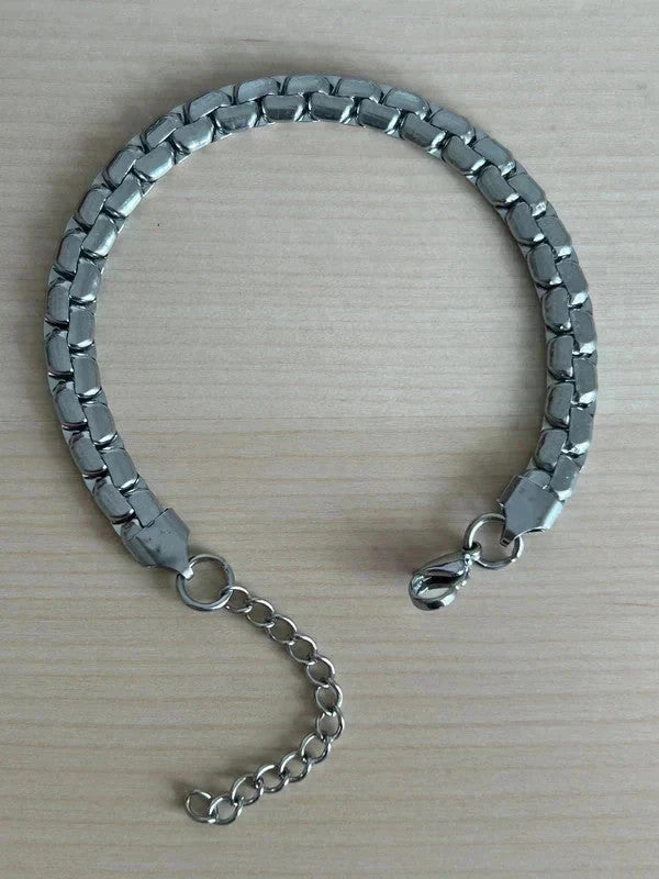 Bracelet homme en acier inoxydable, bracelet chaîne escalier, cadeau papa, cadeau pour lui