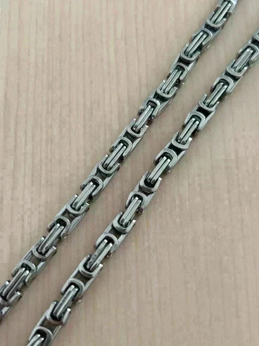 Collier en acier inoxydable, collier chaîne viking, bijou homme, cadeau pour lui