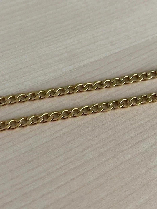 Collier homme en acier inoxydable, collier chaîne dorée cubaine, bijou homme, cadeau pour lui