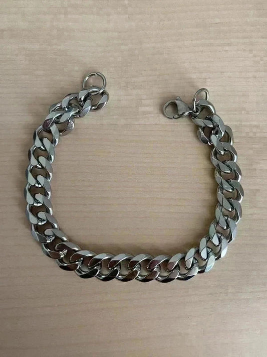 Bracelet homme en acier inoxydable, bracelet chaîne cubaine 10mm, cadeau pour lui