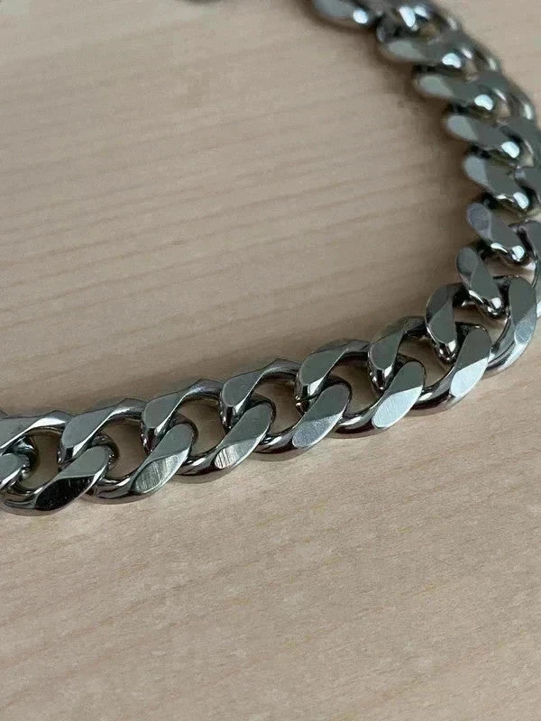 Bracelet homme en acier inoxydable, bracelet chaîne cubaine 10mm, cadeau pour lui