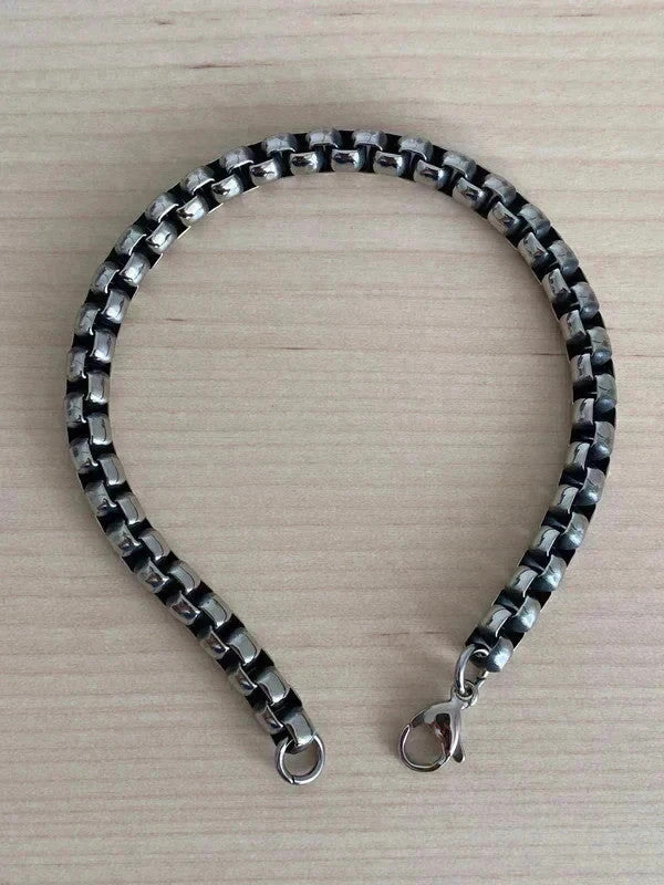Bracelet homme en acier inoxydable, bracelet chaîne sétaire, bijou homme, cadeau pour lui