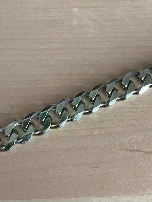 Collier homme en acier inoxydable, collier chaîne cubaine 10mm, cadeau pour lui