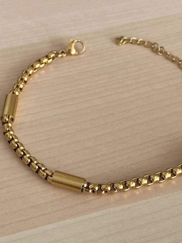 Bracelet homme en acier inoxydable, bracelet chaîne sétaire avec maillons, cadeau pour lui