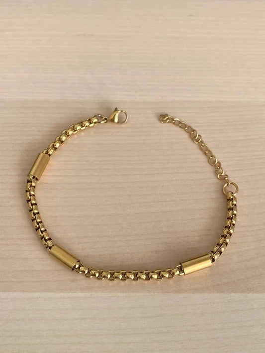 Bracelet homme en acier inoxydable, bracelet chaîne sétaire avec maillons, cadeau pour lui