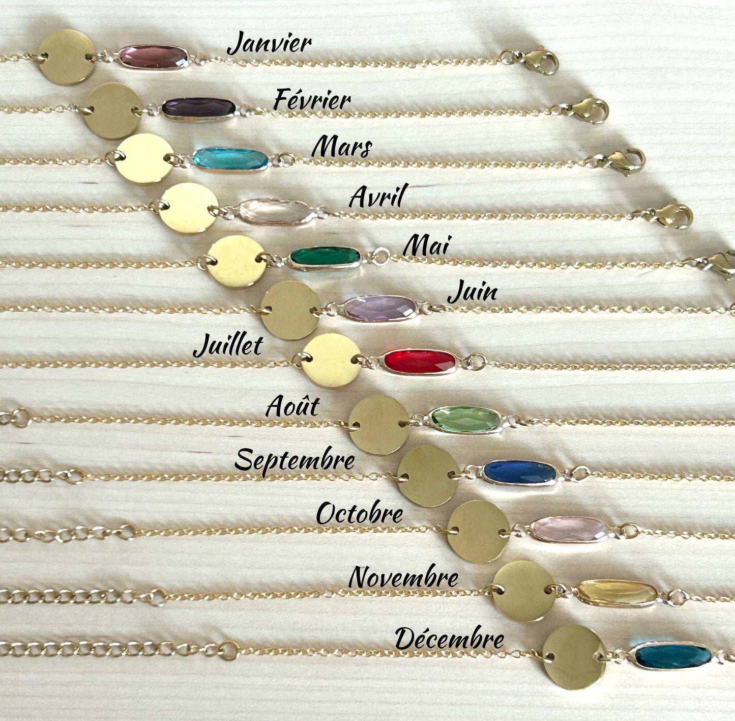 Bracelet personnalisé lettres arabes, bracelet lettre initiale, bracelet pierre de naissance, bracelet alphabet arabe, cadeau fête des mères