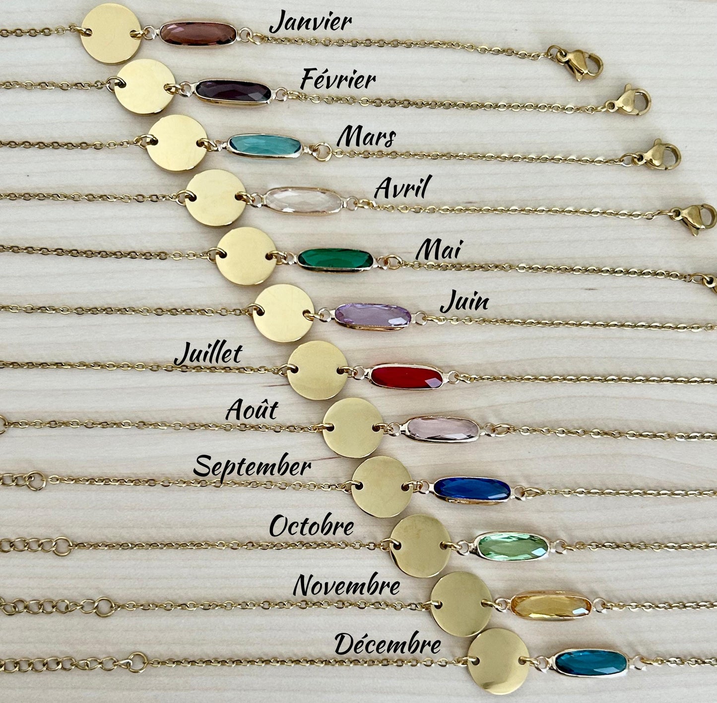 Bracelet zodiaque avec pierre de naissance, bracelet horoscope personnalisé, bracelet zodiaque personnalisé, bracelet pierre de naissance