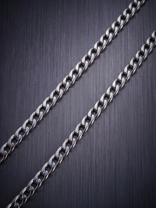 Collier homme en acier inoxydable, collier chaîne vigne, bijou homme, cadeau pour lui
