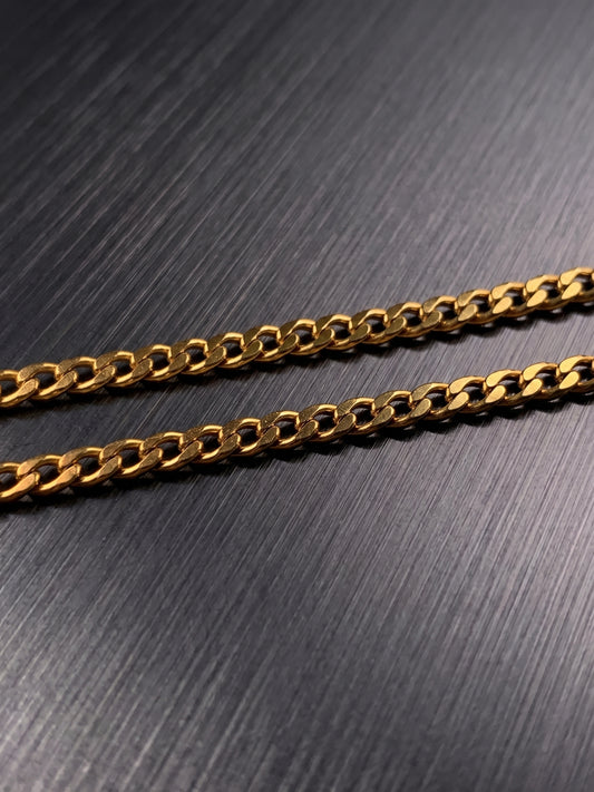 Collier homme en acier inoxydable, collier chaîne dorée cubaine, bijou homme, cadeau pour lui