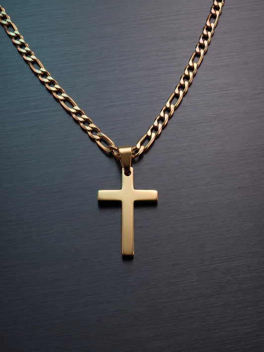 Collier pendante croix acier inoxydable, collier chaîne chrétienne, collier homme, cadeau religieux