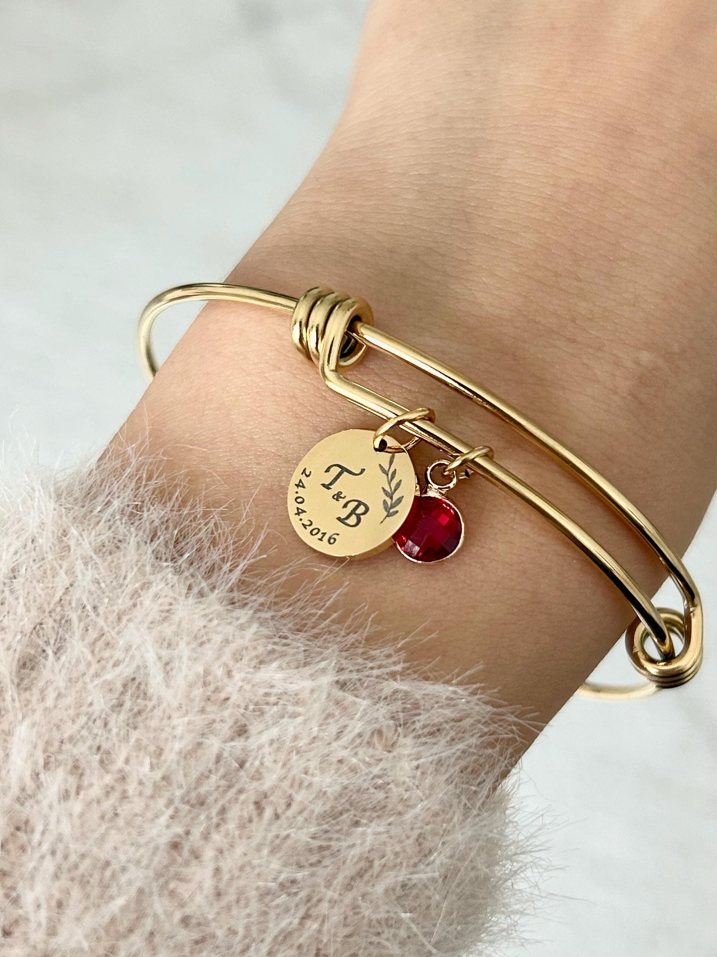 Bracelet jonc personnalisé en acier inoxydable, bracelet mariage, bijou parent, bracelet couple personnalisé, cadeau fête des mères
