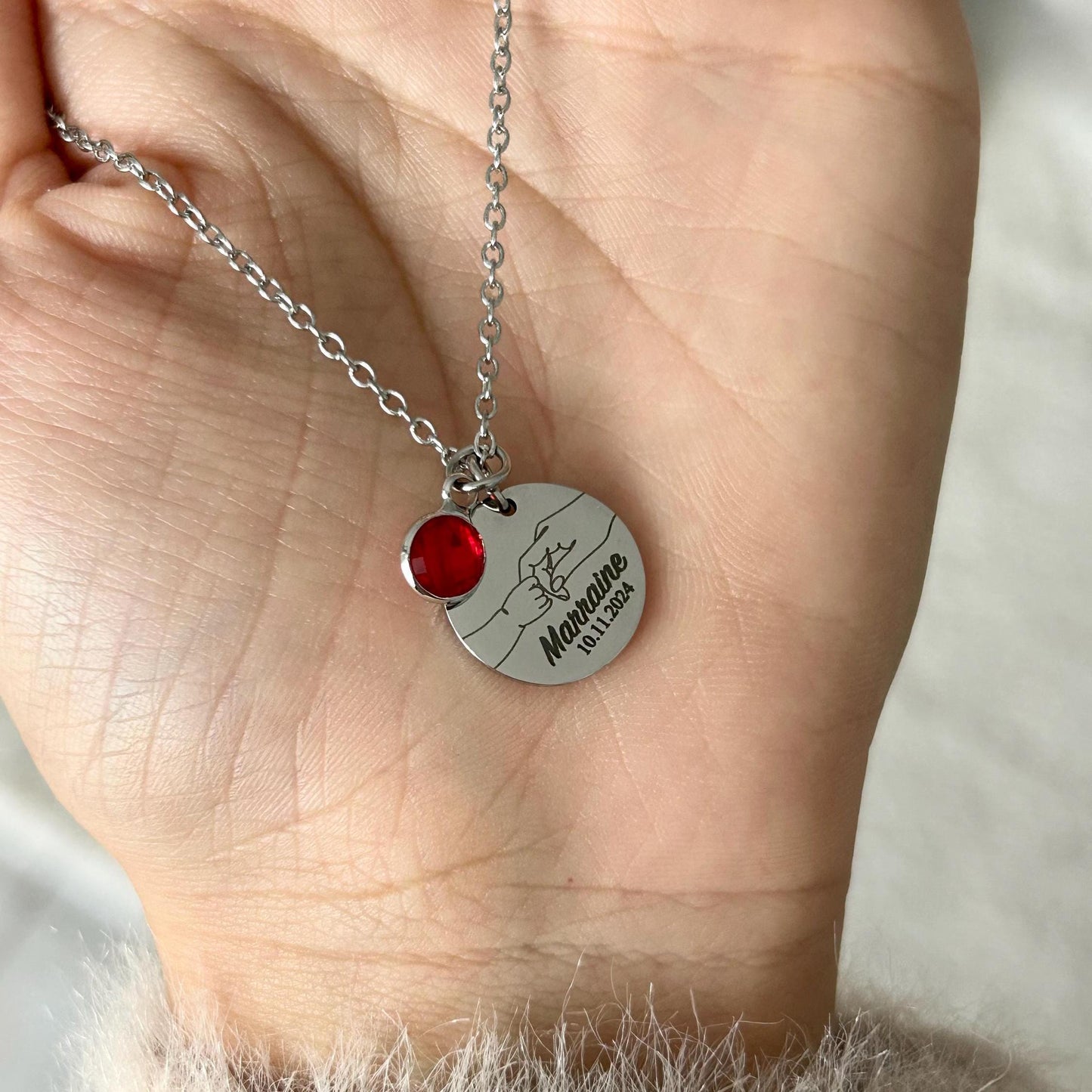 Collier marraine pierre de naissance, bracelet marraine personnalisé, bracelet femme personnalisé, cadeau marraine, cadeau fête des mères