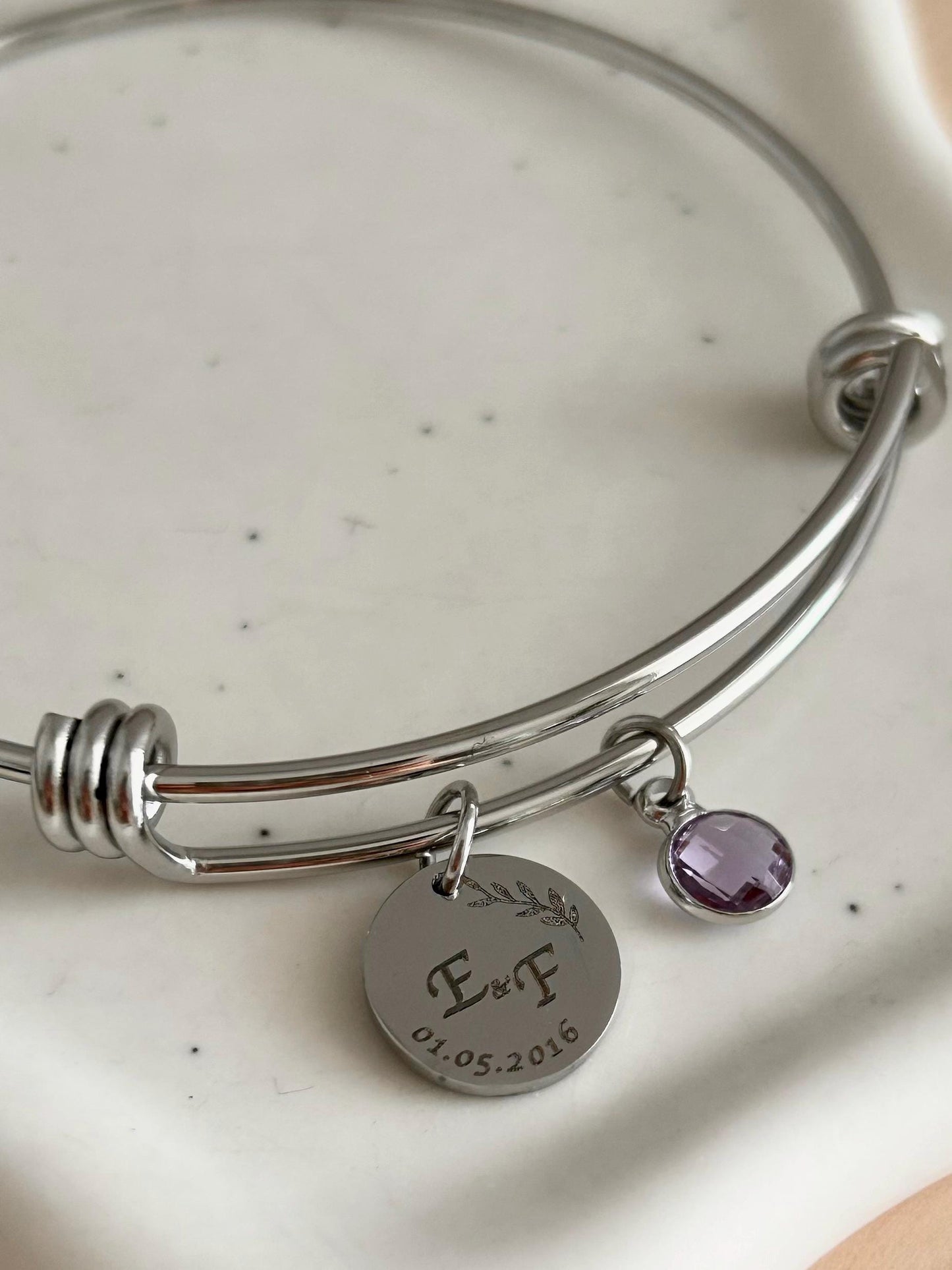 Bracelet jonc personnalisé en acier inoxydable, bracelet mariage, bijou parent, bracelet couple personnalisé, cadeau fête des mères