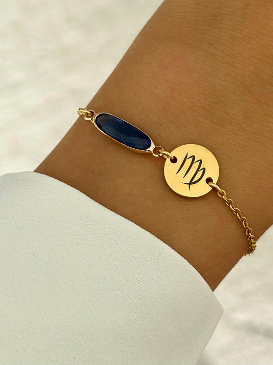 Bracelet zodiaque avec pierre de naissance, bracelet horoscope personnalisé, bracelet zodiaque personnalisé, bracelet pierre de naissance