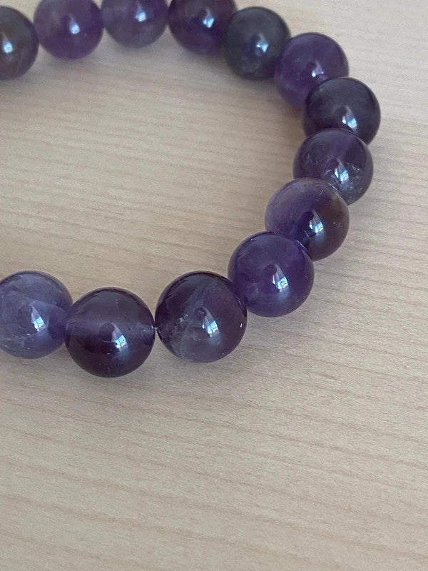 Bracelet en pierre naturelle, bracelet améthyste, cadeau unisexe