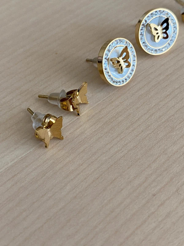 Ensemble de boucle d'oreilles, boucle d'oreille avec le motif papillon, cadeau pour elle