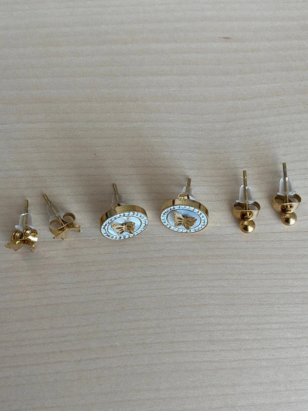 Ensemble de boucle d'oreilles, boucle d'oreille avec le motif papillon, cadeau pour elle