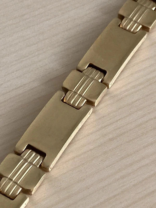 Bracelet de poignet en acier inoxydable doré, bracelet homme à maillons croix, cadeau pour lui