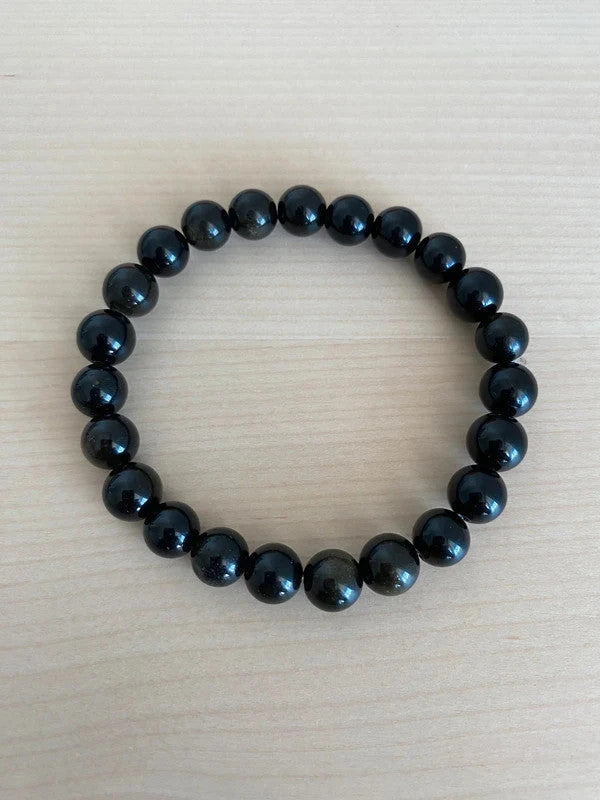 Bracelet en pierre naturelle, bracelet onyx noir, cadeau unisexe