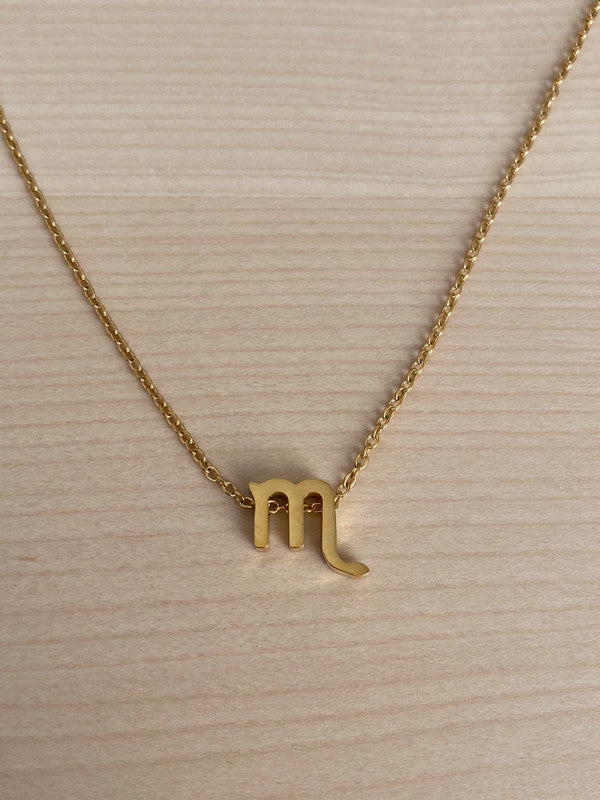 Collier pendentif zodiaque en acier inoxydable, collier chaîne dorée, signe scorpion, idée cadeau