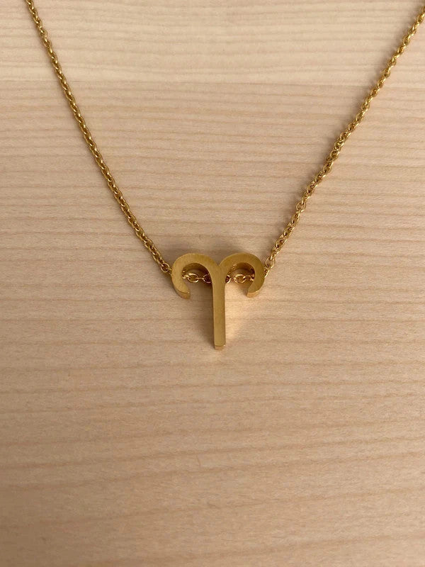Collier pendentif zodiaque en acier inoxydable, collier chaîne dorée, signe bélier, idée cadeau