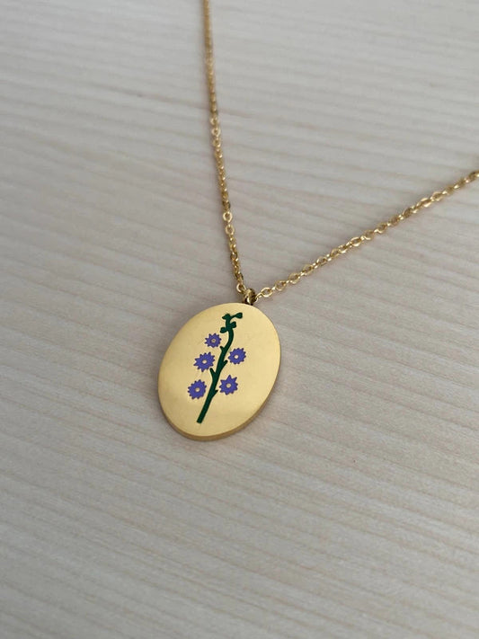 Collier floral en acier inoxydable, pendentif fleur Nénuphar, cadeau pour elle