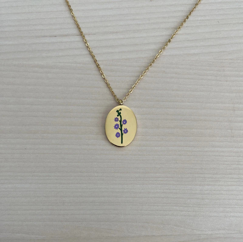 Collier floral en acier inoxydable, pendentif fleur Nénuphar, cadeau pour elle