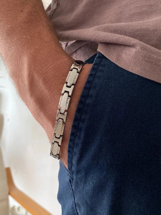 Bracelet de poignet en acier inoxydable de haute qualité, bracelet homme à maillons, cadeau pour lui