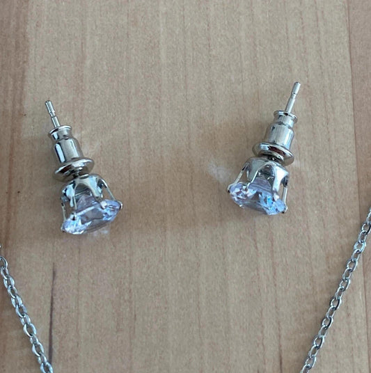 Ensemble de collier et boucle d'oreille fine, bijoux acier inoxydable, collier arbre sacré